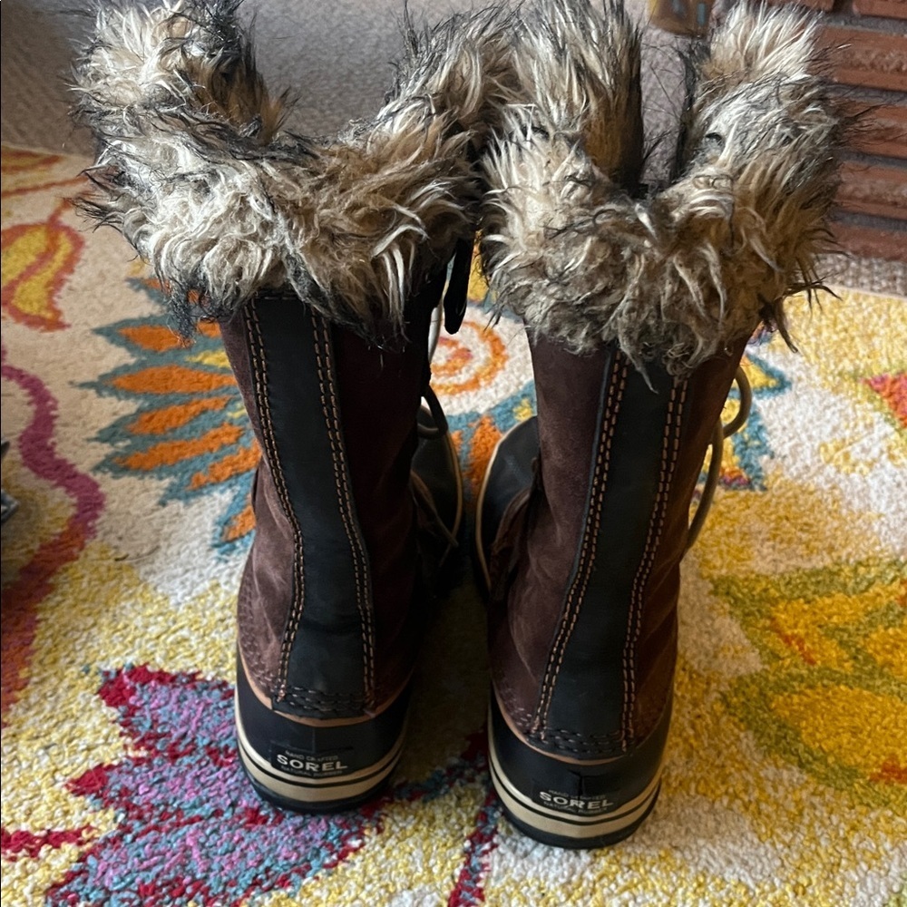 SOREL WOMENS BROWN TOBACCO JOAN OF ARCTIC SNOW BOOTS WOMENS 7.5 - Picture 5 of 9